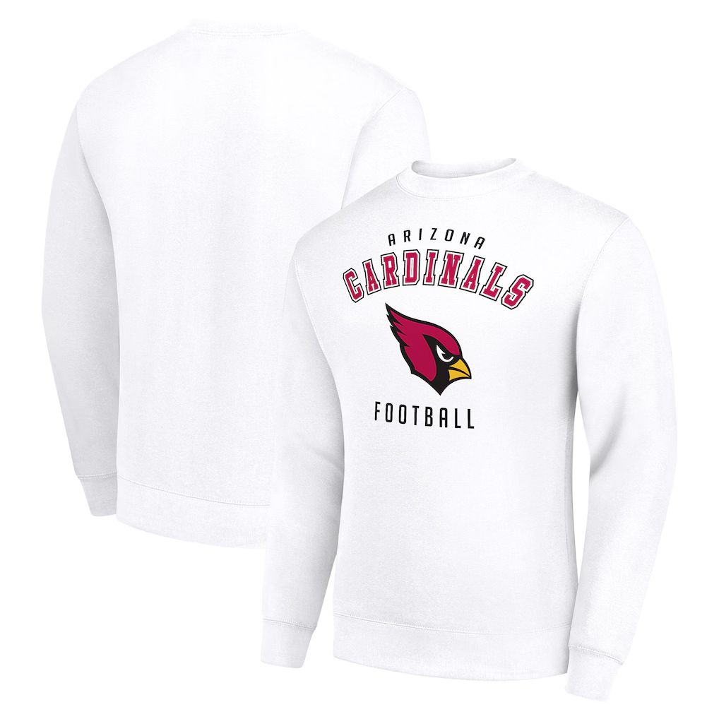 Men 2026 NFL Arizona Cardinals white round-neck sweatshirt style 01